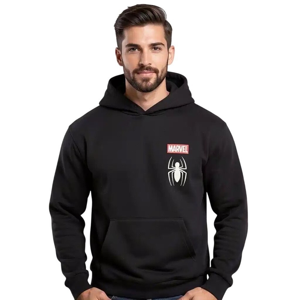 Marvel Spider-Man Hoodie CV Los Angeles Black Graphic Pullover Mens MD NWT